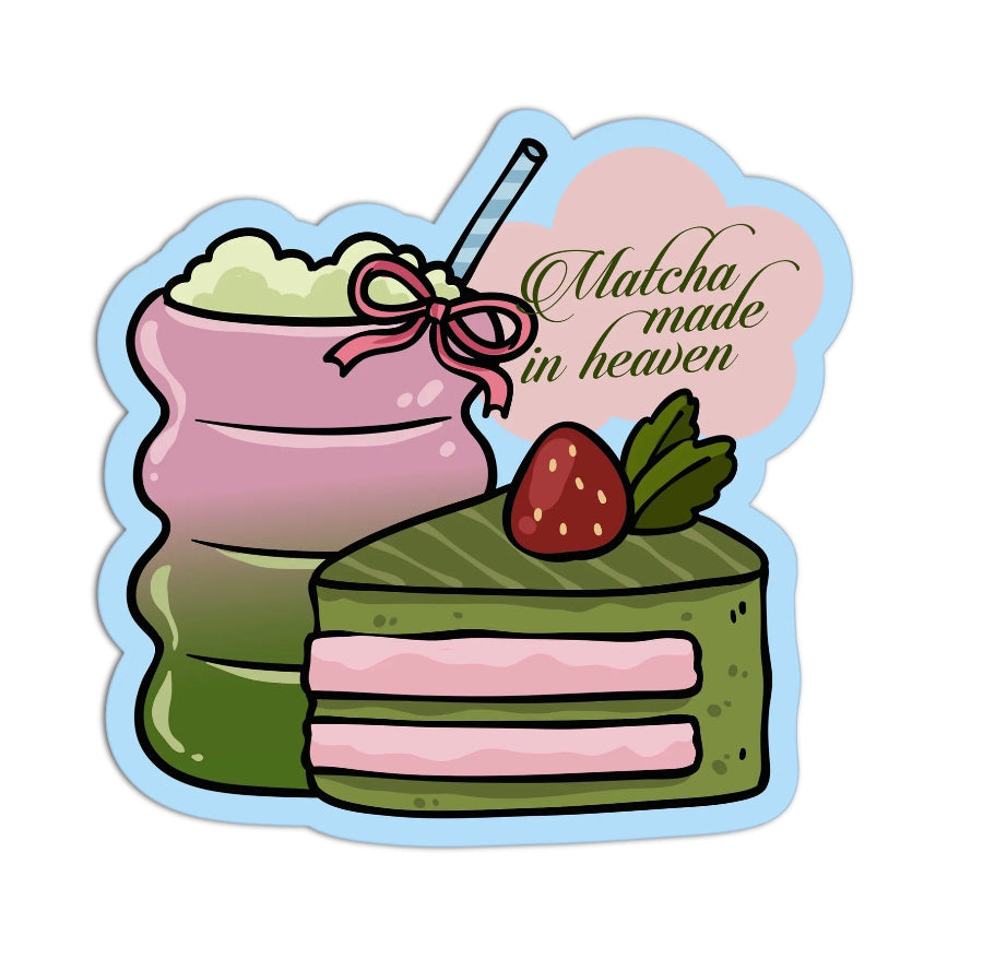 Matcha Cake & Latte